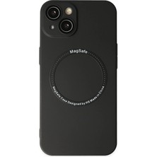Pazarcan Iphone 14 Kılıf Jack Magneticsafe Lens Silikon - Siyah