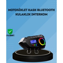 Pazarcan 500MAH Bataryalı Bluetooth 5.4 Interkom LED Ekranlı Fm Destekli