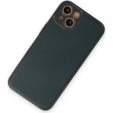 Pazarcan Iphone 14 Kılıf Coco Deri Silikon Kapak - Yeşil