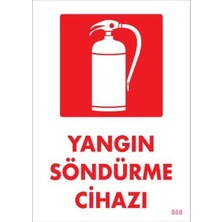 Pazarcan Yangın Söndürme Cihazı Uyarı Levhası 25X35 KOD:868