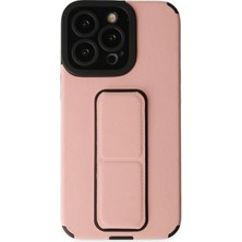 Pazarcan Iphone 13 Kılıf Mega Standlı Silikon - Pudra