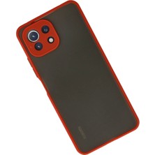 Pazarcan Mi̇ 11 Lite Kılıf Montreal Silikon Kapak - Kırmızı