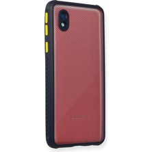 Pazarcan Galaxy A01 Core Kılıf Miami Şeffaf Silikon - Lacivert