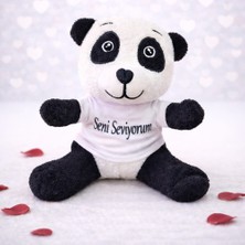 Pazarcan Seni Seviyorum Tişörtlü Sevimli Peluş Panda