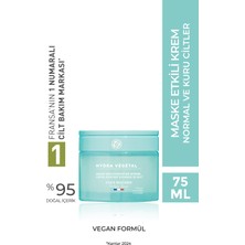 Yves Rocher Normal ve Kuru Ciltler Için 100 Saat Etkili Nemlendirici. Canlandırıcı ve Işıltı Veren Krem 75ML