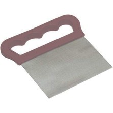 Hepta Collection Promosyonca Metal Hamur Kesici Spatula, Ergonomik Saplı, Paslanmaz Çelik (Antrasit Gri)