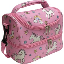 Hepta Collection Beslenme Çantası Termoslu Kız Erkek Çocuk Okul Yemek Termal Çanta Anaokulu 2 Bölmeli Isı Yalıtımlı (