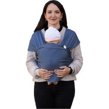 Hepta Collection . Sling -%100 Pamuk - Wrap - Bebek Taşıma Şalı (Lacivert, 450CM X50CM)