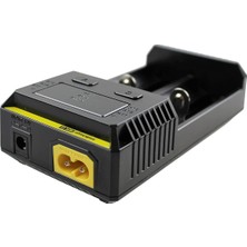 Hepta Collection Nitecore New I2 Akü Şarj Cihazı, Akülü Piller Için Iki Yuvalı Şarj Cihazı, Ev ve Araba Için Şarj Ist