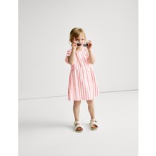 Marks & Spencer Kız Çocuk Pamuk Karışımlı Çizgili Elbise (2-8 Yaş)