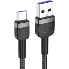Pazarcan Kuulaa Mikro USB 3A Hızlı Şarj 0.50CM Kısa Android USB Şarj KABLOSU-(5775)