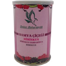 Pazarcan Afrika Bamya Çiçeği Hibiskus Mekke Gülü Doğal 100 gr Teneke Kutu