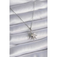 Nehir 316L Çelik Gold Renk Zincir Güneş Figür Kadın Kolye