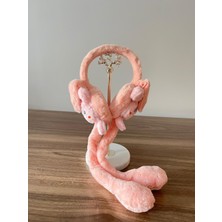 ZYC Kadın/kız Hareketli ve Sesli Tavşan Kulaklı Peluş Kulaklık