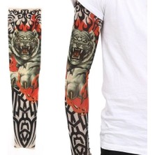 Butik Bfs Giyilebilir Kol Dövmesi Çorap Dövme 3D Baskılı Kol Bacak Dövme 2 Adet Model 8