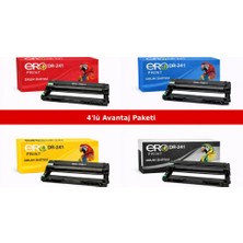 Ero Print DR-241 / Brother DCP-9015CDW İçin 4 Renk Muadil Drum Ünitesi Set