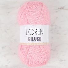 MiraLive Loren Silver Toz Pembe El Örgü Ipi - RS0013 - 34074