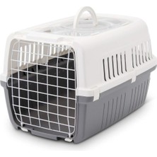 Hepta Collection Köpek Veya Kedi Taşıma Kabı, Çift Girişli, Gri/beyaz, 55X35X34CM