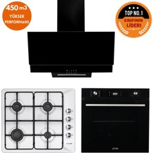 Eminçelik ve Afm Tech Markalı /white One Dijital Turbolu  Ankastre Set ( 31 221 + FM7700 + FM3250 )