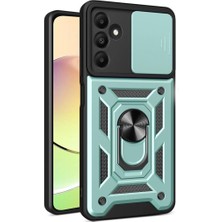 SHC4200 Galaxy M15 Kılıf Pars Lens Yüzüklü Silikon - Yeşil