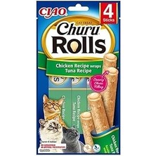 SHC4200 Ciao Churu Rolls Sticks Tavuk Sargılı &amp; Ton Balıklı Kedi Ödülü 10GR 4lü