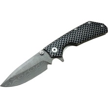 İntora Damascus Dms 2 16 Gri Kamp Çakı 21CM- Yarı Otomatik, Metal Sap