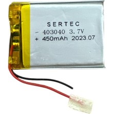 İntora 403040 3.7V 450 Mah Li-Polymer Pil (DEVRELI/1.5A)