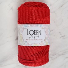 MiraLive Loren Polyester Soft Macrame Kırmızı El Örgü Ipi - LM019 - 34432