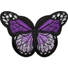 MiraLive Aplike Ütü Ile Yapışan Kelebek Mor Arma 7x5 cm