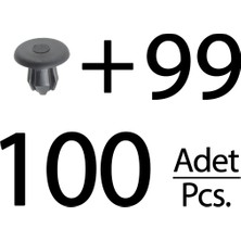 Alpha Auto Part Seat, Skoda, Volkswagen Için Davlumbaz Klips- 100 Adet