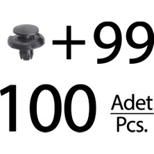 Alpha Auto Part Honda Için Davlumbaz Klipsi- 100 Adet