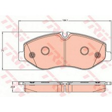 TRW Xmpdby Fren Balatasi Ön Mercedes-Benz V Serisi V 200-220 Cdi / D 14-, V 250 Bluetec / D 14-, Vito 109-111-114-116 Cdi 14-