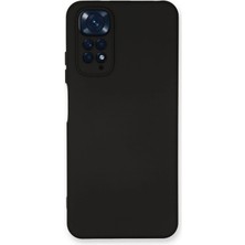 Hepta Collection Redmi 11 Global ile Uyumlu Kapak Içi Kadife Kamera Korumalı Lansman Silikon Kılıf - Siyah