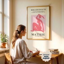 Persona Istanbul Henri Matisse "berggruen & Cie 1953" - Pembe Soyut Silüet Sergi Posteri (Çerçevesiz)