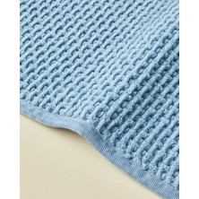 English Home Waffle Weave Banyo Paspası 50X80 cm Mavi