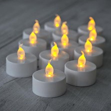 Hepta Collection Sna Pilli LED Tealight T-Light Mum Pilli Mum Sıcak Sarı Renk Dekorasyon Süsleme Düğün (6)