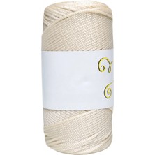 MiraLive Makrome Ipi 3mm  Polyester Ekru