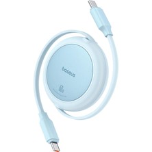 Hepta Collection Free2 Pull Makaralı Type-C 60W Kablo 1m. Mavi