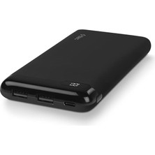 Hepta Collection Powerslim LCD 10.000 Mah Taşınabilir Şarj Aleti / Powerbank, Usb-C, Siyah