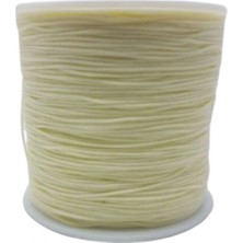 MiraLive Paraşüt Ipi, Bileklik-Kolye Örgü Ipi 1 mm 50 Metre Krem