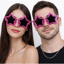 Sb Shopping Fuşya Renk Disko Yıldızı Parti Gözlüğü 16X7 cm
