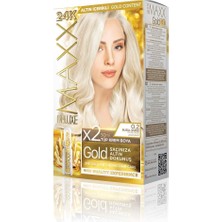 Hepta Collection Gold Serisi 24K Altın Parçacıklı Serum ile 1 2 x 50 ml ve Geliştiriciler Saç Boyası (Buzul Sarısı 0.