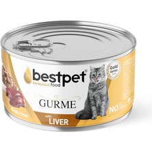 Hepta Collection Bestpet Yetişkin Gurme Kediler Için, Tahılsız, Ciğer Parça Etli Yaş Mama, 85 gr x 24 Adet