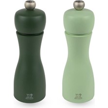 Hepta Collection Peugeot Tahiti Duo Su Yeşili Tuz ve Karabiber Değirmeni Seti 15 cm - 6 Inç, Deniz Köpüğü ve Nane
