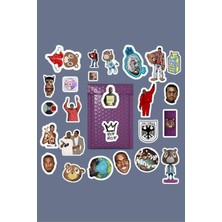 Hepta Collection Kanye West Rap Sticker Paketi/ Defter Çıkartma Ajanda Laptop Etiket, 8764587987487