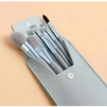 Hepta Collection 8'li Makyaj Fırça Seti, Su Yeşili Seyahat Çantalı, Profesyonel Kozmetik Fırçalar