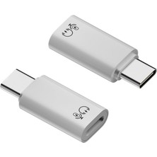 Hepta Collection Livx Type C To Lightning Yuva Çevirici Yaka Mikrofonu ile Uyumlu Hızlı Şarj ve Veri Aktarımı Beyaz O