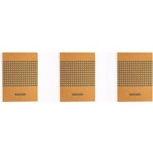 Hepta Collection 17X24 cm Kraft Bloknot 50 Yaprak, Kareli, 3'lü Paket