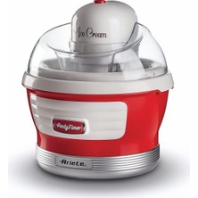 Hepta Collection Ariete Dondurma Yapma Makinesi Kırmızı 0643/00 - Maker, 30 Dakikada Dondurma Hazırlama,1,5 Litre Kap