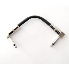 Hepta Collection LMPC020-BK Pedal Ara Kablosu 15 cm Siyah Metal Açılı Uçlar